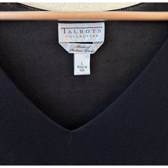 Talbots Collection Womens Sweater‎ Large Italian Yarn V Neck Capsule Minimalist - Picture 2 of 5